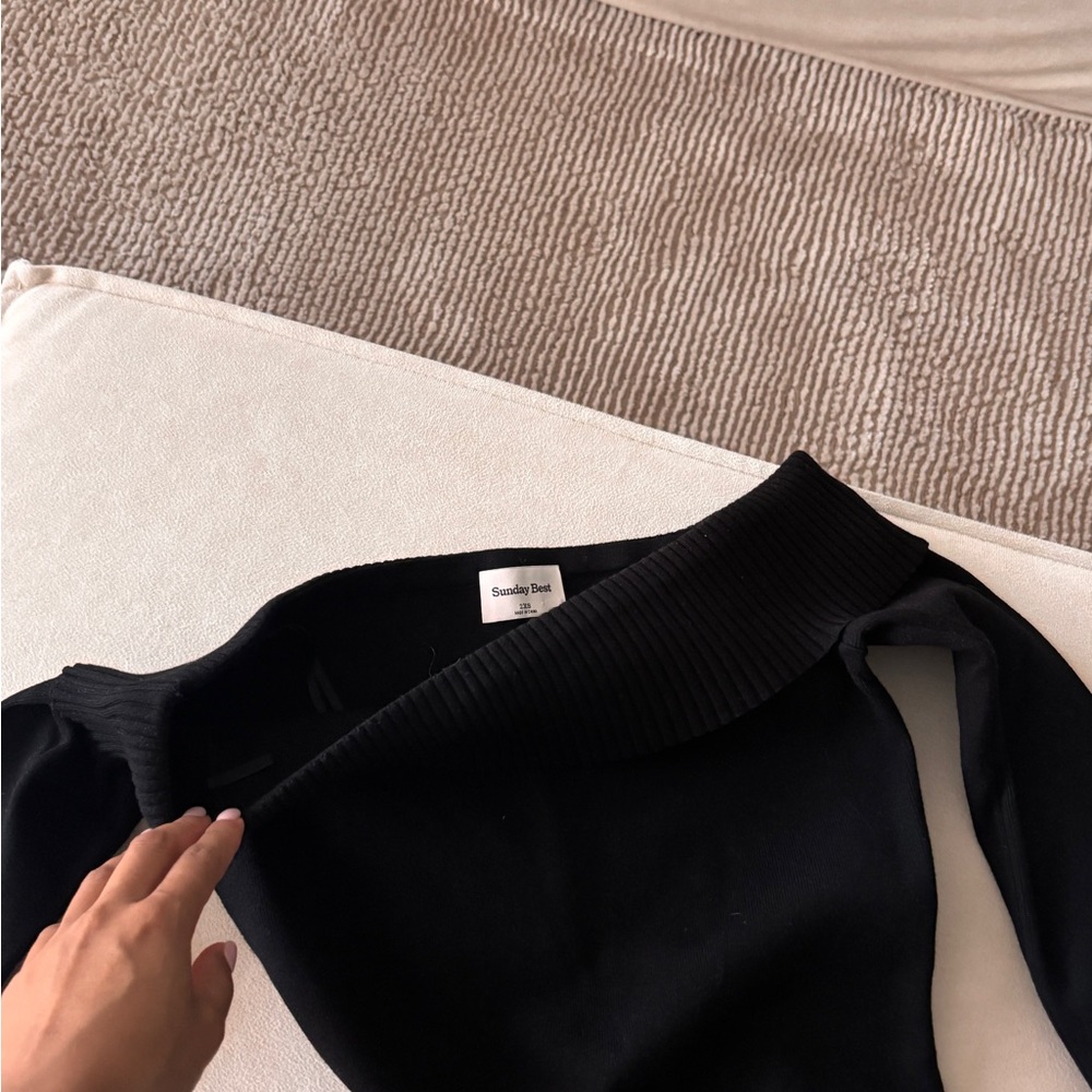 aritzia off shoulder sweater dress